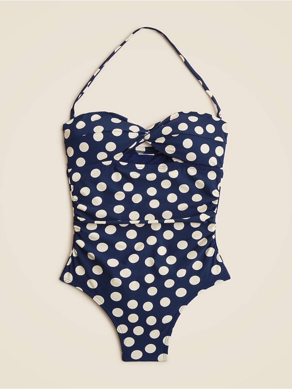 J.Crew Gemma ruched bandeau cutout one-piece